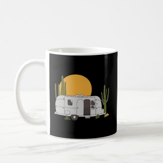 Taza De Café Rv De Camping De Desert Sun Airstream (Izquierda)