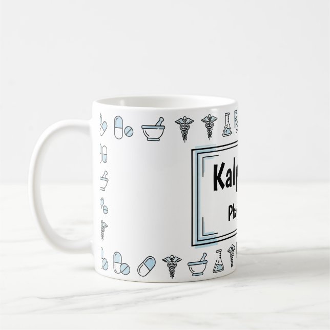 Taza De Café RX Style Personalized Pharmacist Mug (Izquierda)