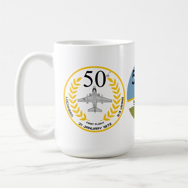 TAZA DE CAFÉ S-3 VIKING PRIMER VUELO 50 (Izquierda)