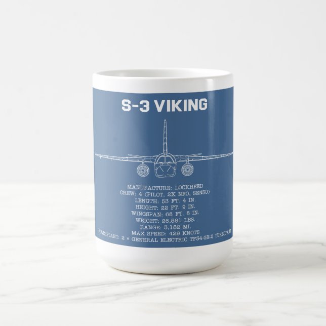 TAZA DE CAFÉ S-3 VIKING STATS BLUEPRINT MUG (Centro)