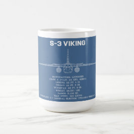 TAZA DE CAFÉ S-3 VIKING STATS BLUEPRINT MUG
