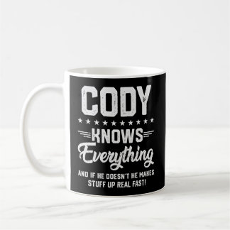 Taza De Café S Cody Sabe Todo Nombre Chistes Personalizados