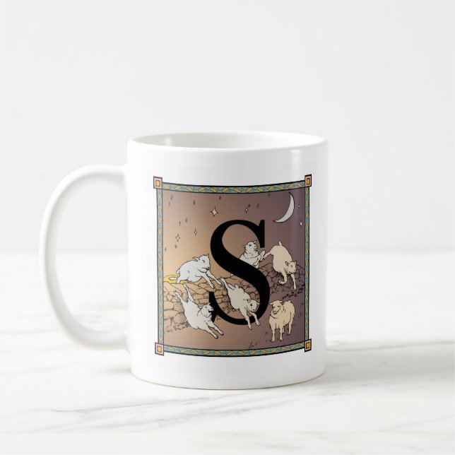Taza De Café S- Contando las ovejas Letterblock asaltan la (Izquierda)