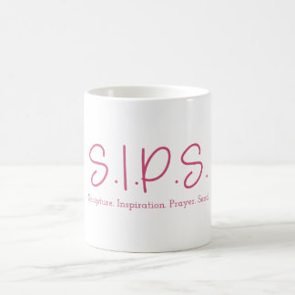 Taza De Café S.I.P.S. Mug con título rosado