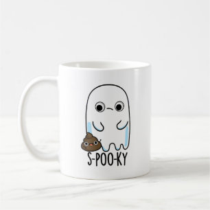 Taza De Café S-poo-ky Funny Ghost Poop Pun