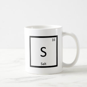 Taza De Café S - Química de la Sal Símbolo del Elemento de la T