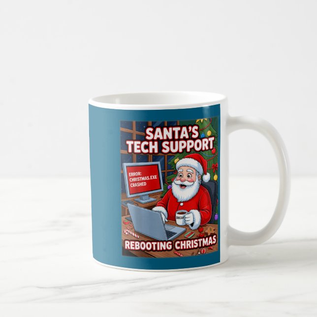 Taza De Café s Santa Tech Rebooting Support Vibes (Derecha)