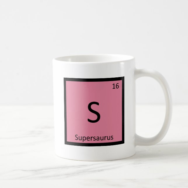 Taza De Café S - Supersaurus Dinosaur Chemistry Periodic Table (Derecha)