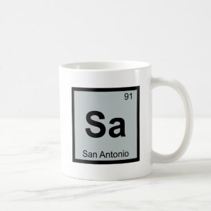 Taza De Café Sa - San Antonio Texas Química Tabla Periódica