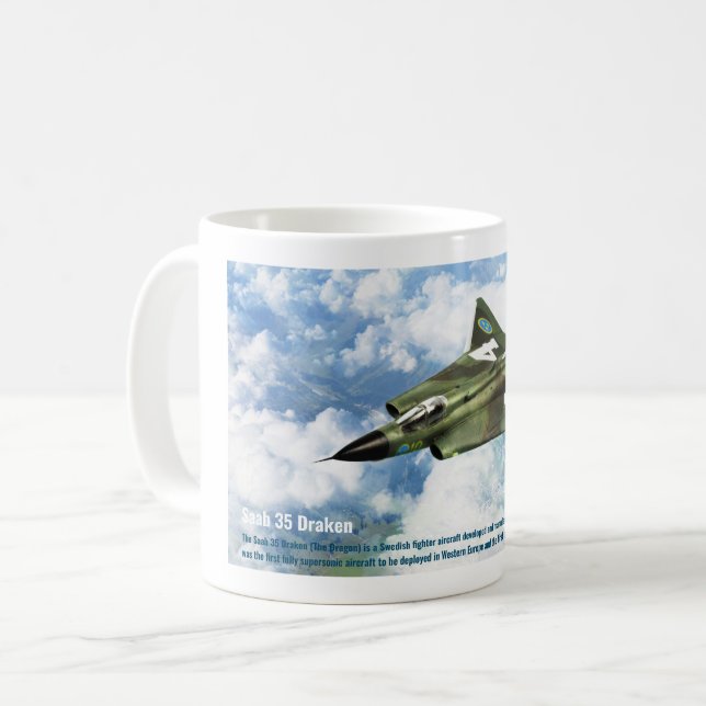 Taza De Café Saab 35 Draken (Anverso izquierdo)