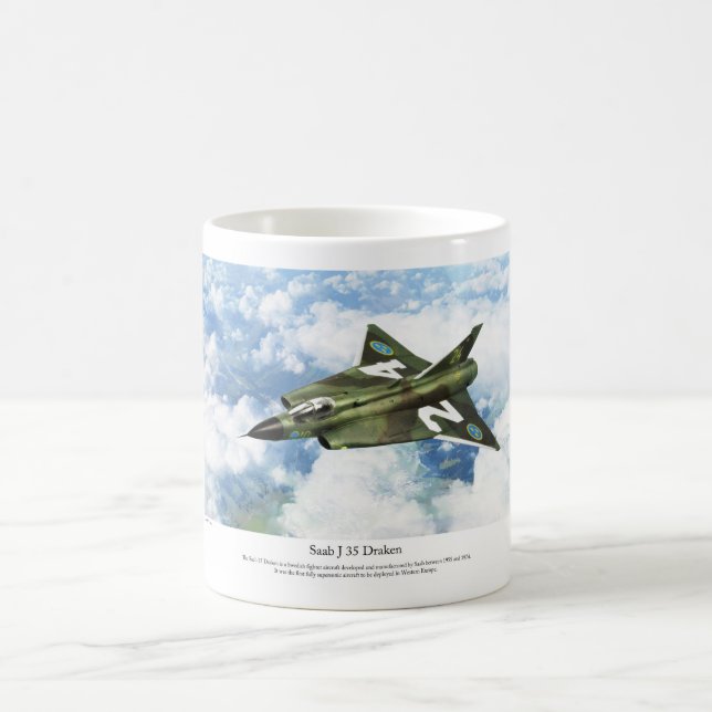 Taza De Café Saab 35 Draken  (Centro)