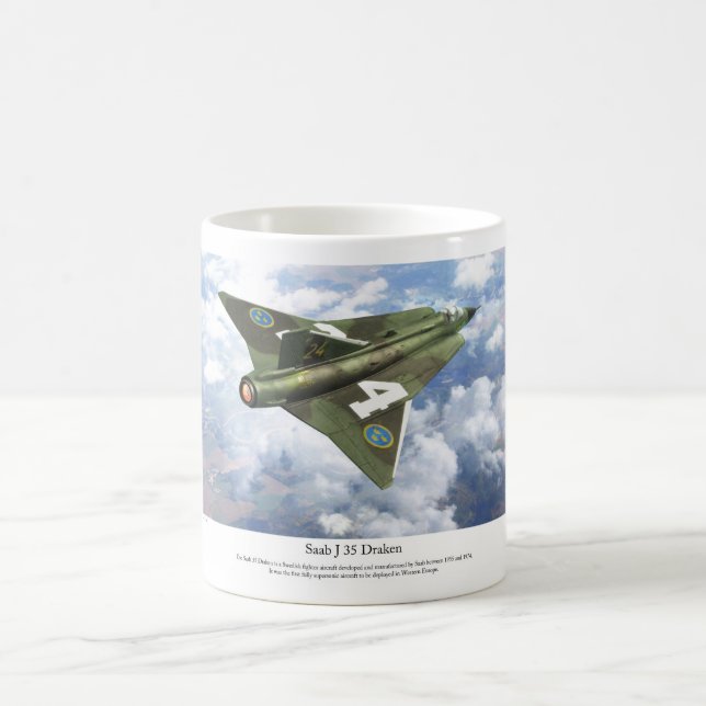 Taza De Café Saab 35 Draken (Centro)