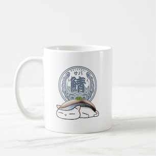 Taza De Café Saba Mackerel Sushi Cat