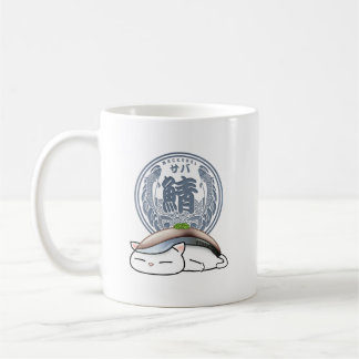 Taza De Café Saba Mackerel Sushi Cat