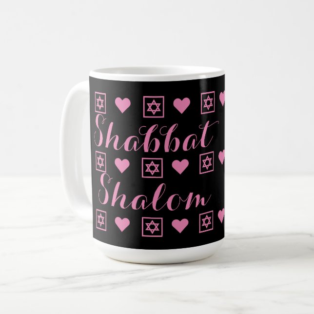 Taza De Café Sabat de Shabbat Shalom (Anverso izquierdo)