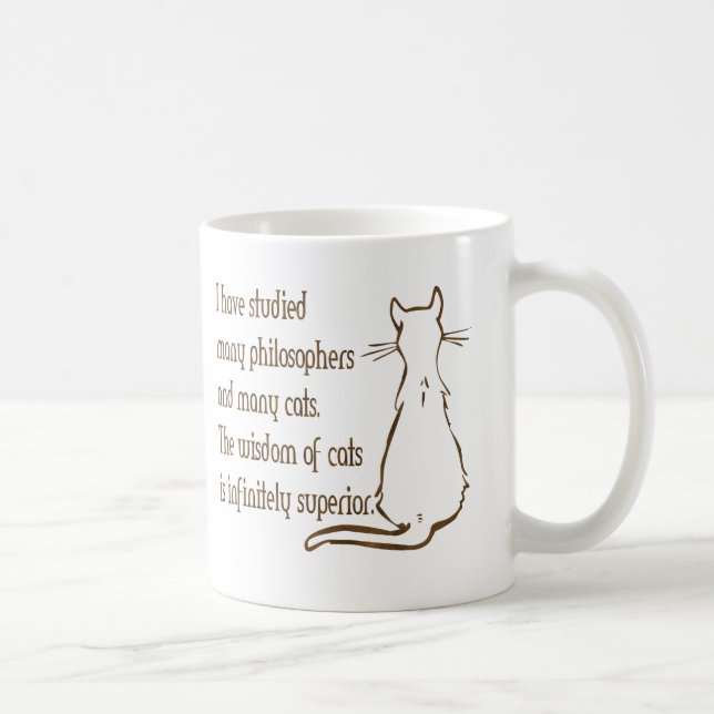 Taza De Café Sabiduría de gatos (Derecha)