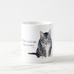 Taza De Café Sabiduría de Gatos - si los gatos pudieran hablar 