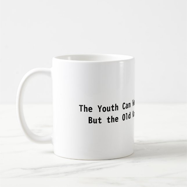 Taza De Café Sabiduría de ser un viejo cerdo (Izquierda)
