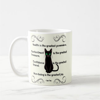 Taza De Café Sabiduría del gato negro - Iluminado