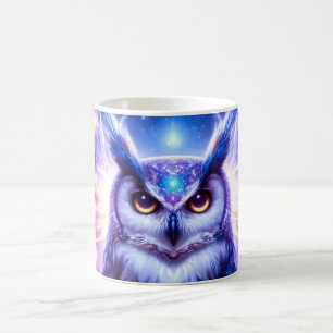Taza De Café Sabiduría Mística Cósmica Búho Espiritual Celestia