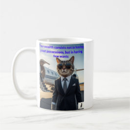 Taza De Café Sabiduría y riqueza felinas - Mug catpitalista