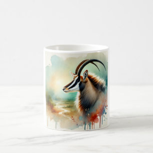 Taza De Café Sable Antelope 110724AREF106 - Watercolor