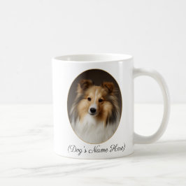 Taza De Café Sable Sheltie personalizado a mi lado