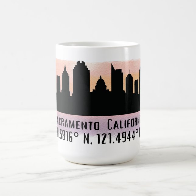 Taza De Café Sacramento CA City Skyline (Centro)