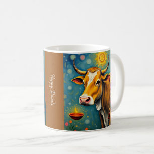 Taza De Café Sacred Cow Diwali Ambiente Festivo