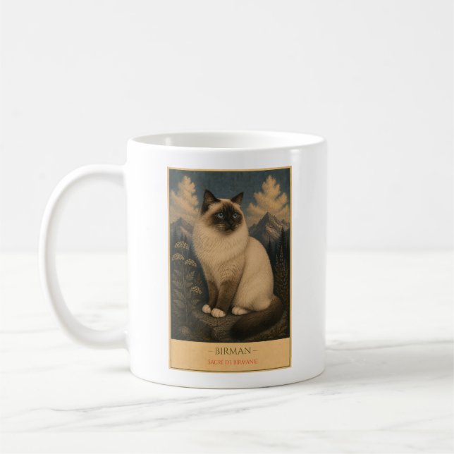 Taza De Café Sacred Grace: Birman Cat (Izquierda)