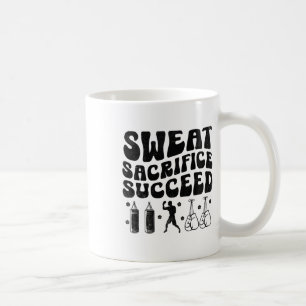 Taza De Café Sacrificio de sudor exitoso Boxer Fuerza Deportiva
