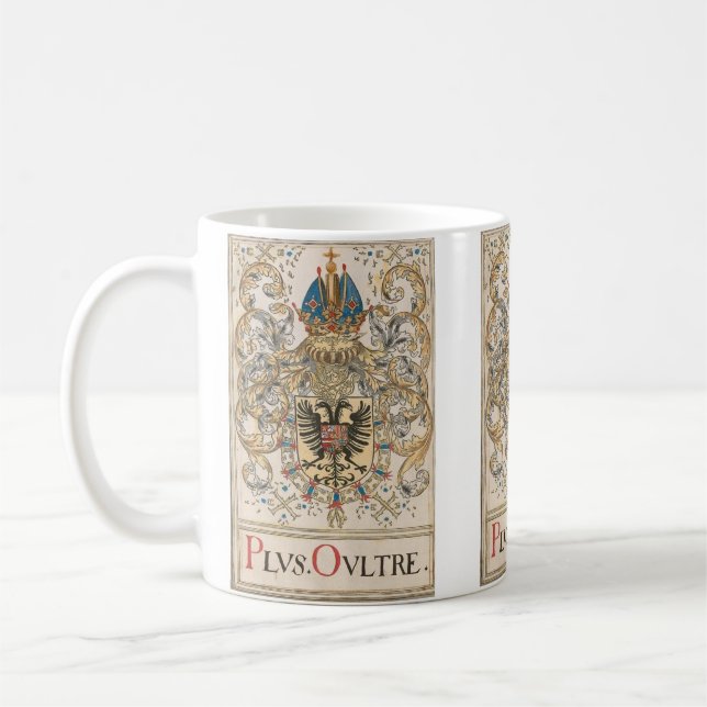 Taza De Café Sacro emperador romano Carlos V escudo (Izquierda)