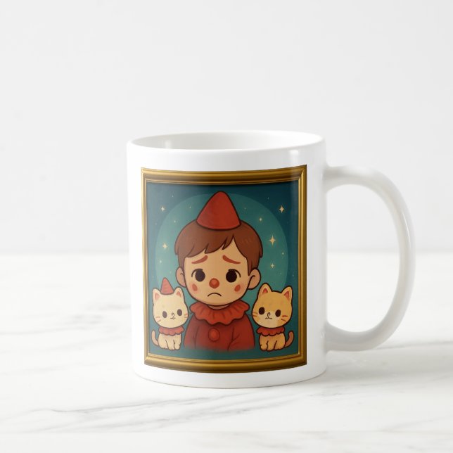 Taza De Café Sad Pierrot and Cats Mug (Derecha)