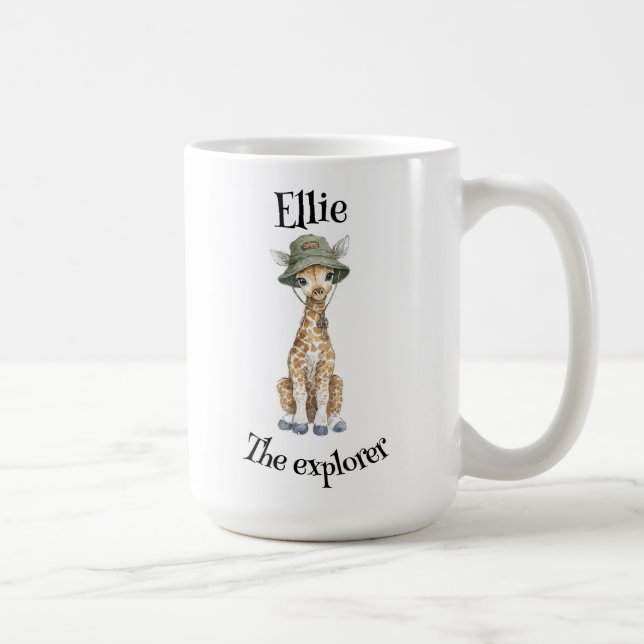 Taza De Café Safari Adventure Babies | Cute Watercolour Animals (Derecha)