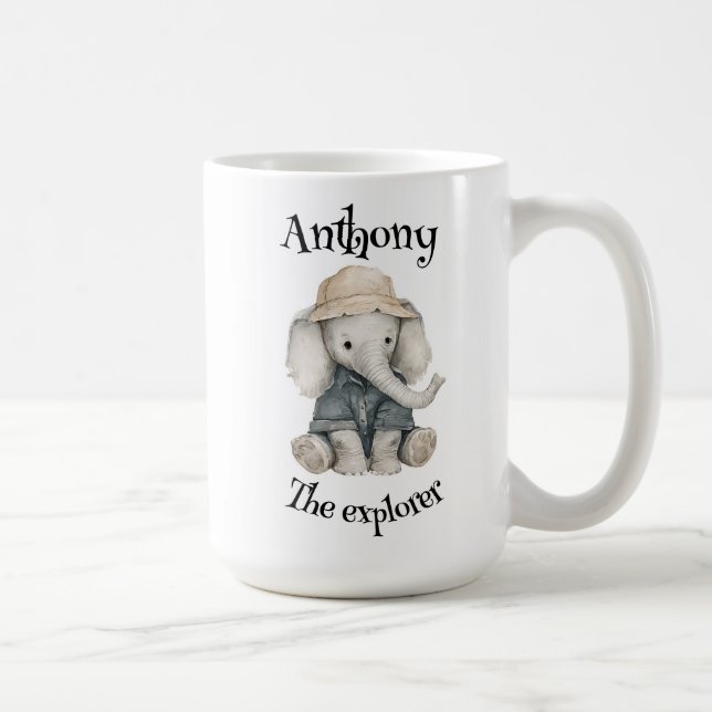 Taza De Café Safari Adventure Babies | Cute Watercolour Animals (Derecha)
