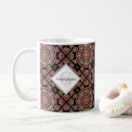 Taza De Café Safari personalizado Sunset Bohemias Mandala Tiles