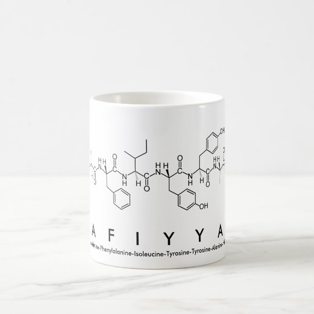 Taza De Café Safiyyah peptide name mug (Centro)