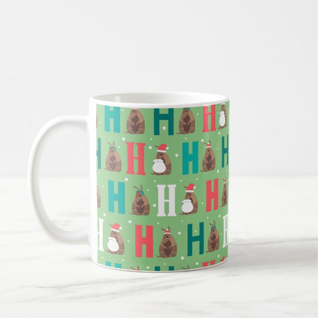 Taza De Café Sage Green Ho Ho Ho Ho Armadillo (Izquierda)