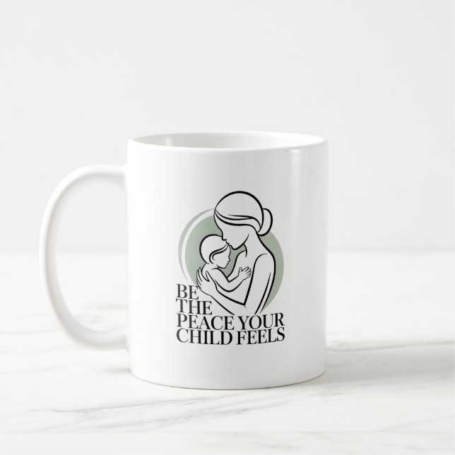 Taza De Café Sage Mother Baby Silhouette Mantra (Izquierda)