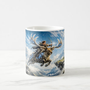 Taza De Café Sagitario Zodíaco con Guerrero Montando un Majestu