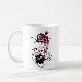 Taza De Café Sagittarius Art Deco Lady
