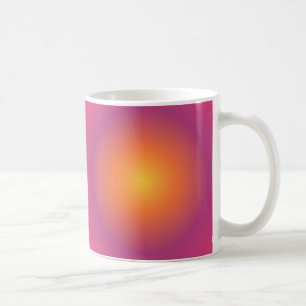 Taza De Café Sagittarius Aura Gradiente Zodiac, amarillo púrpur