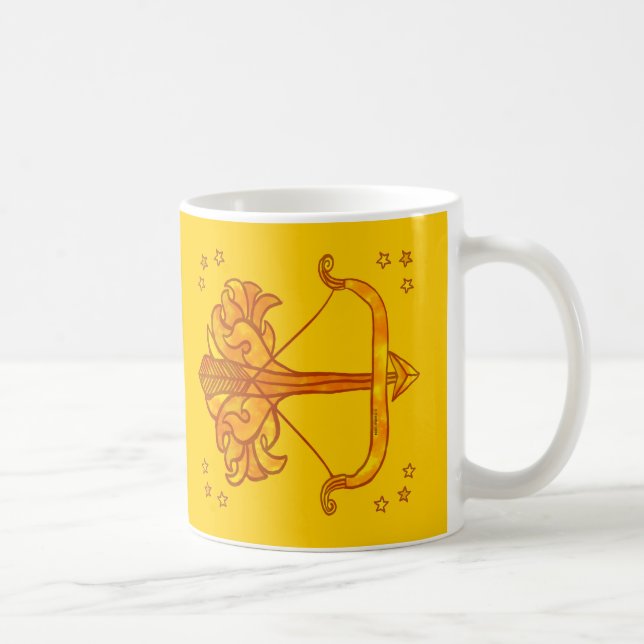 Taza De Café Sagittarius personalizado de cumpleaños (Derecha)