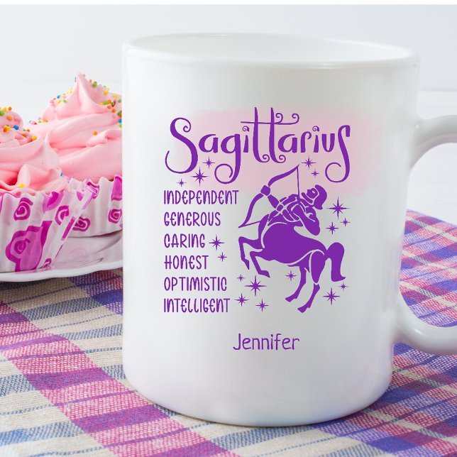 Taza De Café Sagittarius Zodiac Rasgos Personalizados Horóscopo (Subido por el creador)