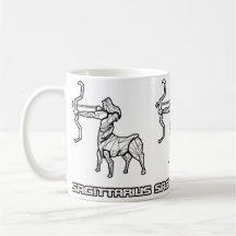 Sagittarius Zodiac Rótulo Mug