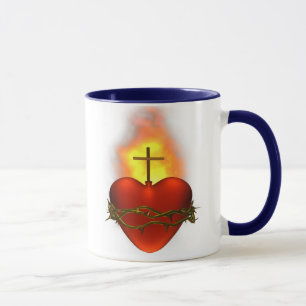 Taza de café sagrada del corazón