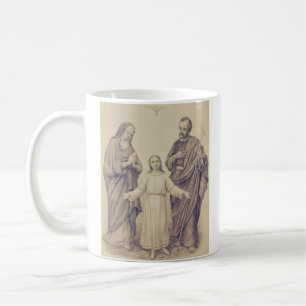 Taza De Café Sagrada Familia Jesús, Virgen María y San José