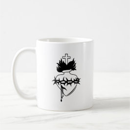 Taza De Café Sagrado Corazón y Corazón Inmaculado