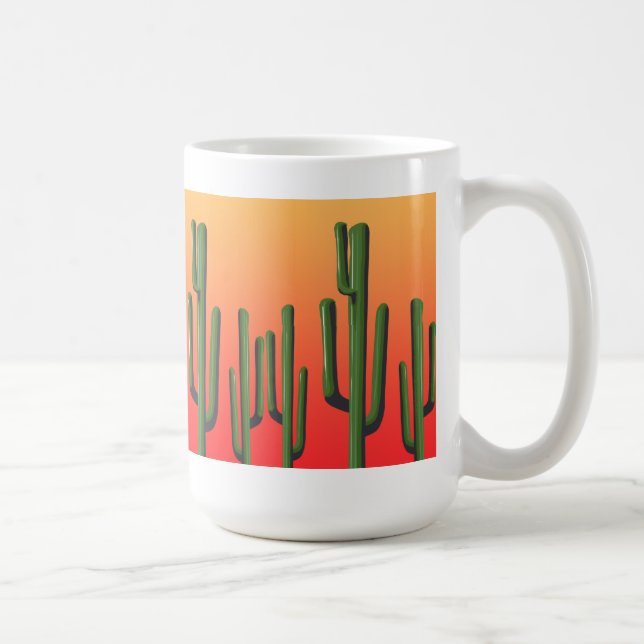Taza De Café Saguaro Cactus Sunset Mug (Derecha)