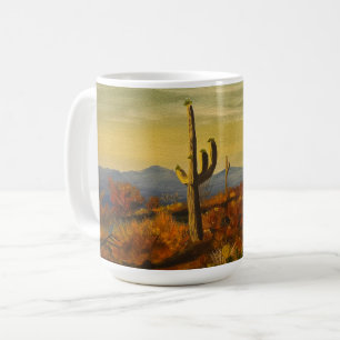 Taza De Café Saguaro en el desierto de Arizona, por Gary Poling